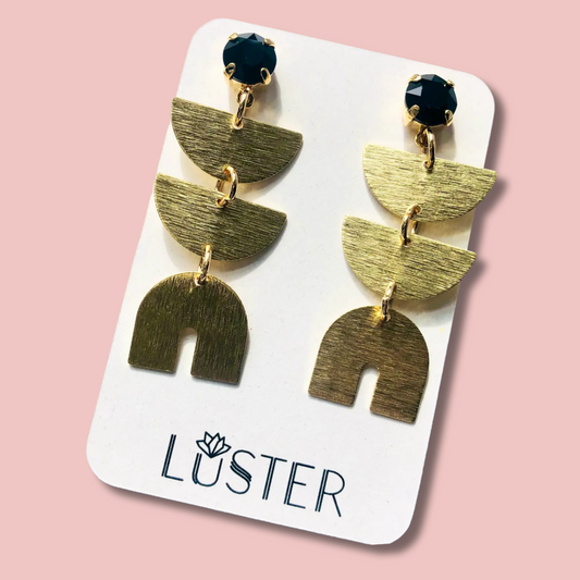 Brass Drop Earrings