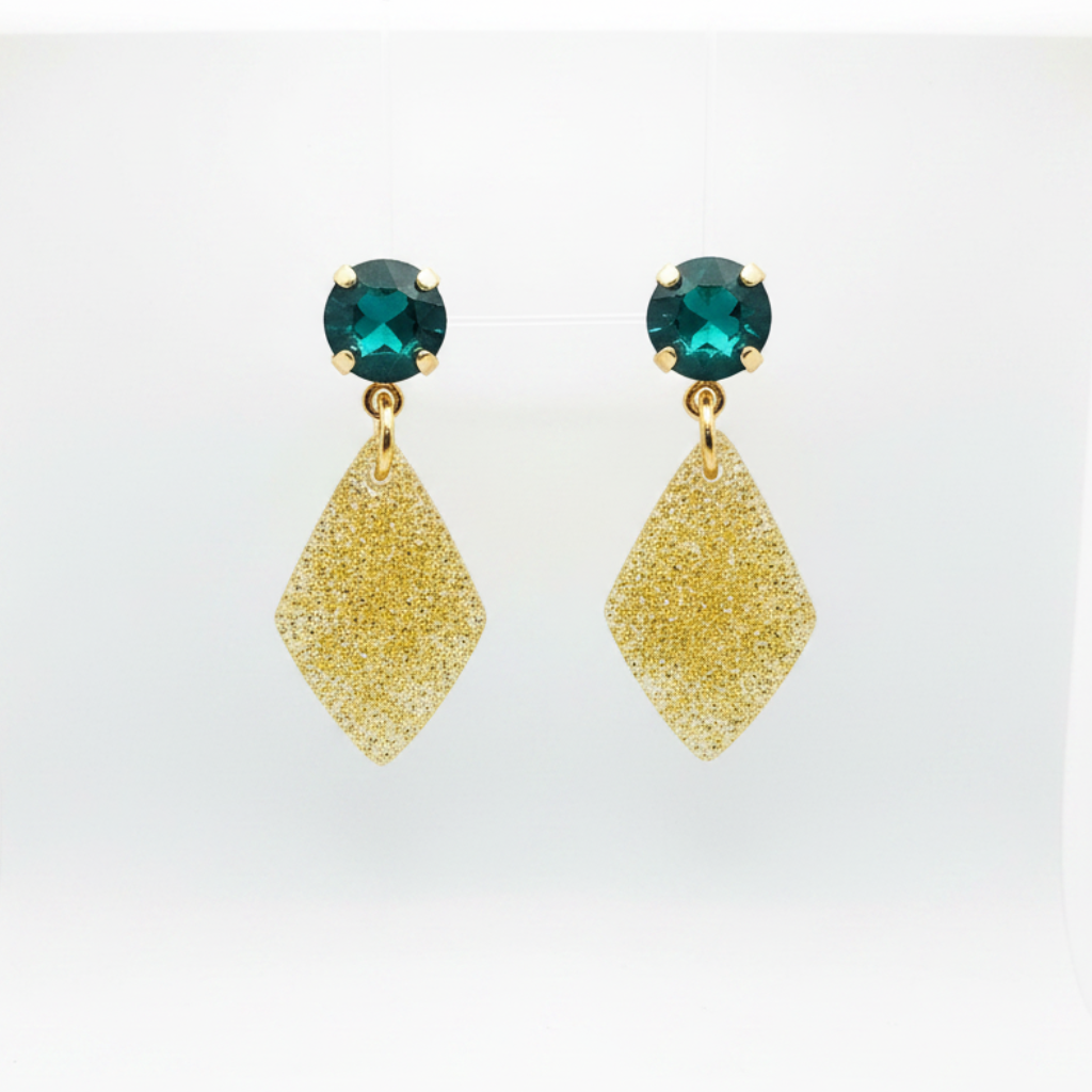 Gold Stardust Diamond Drops