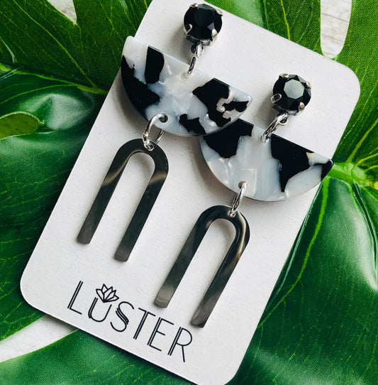 Steel Drop Earrings