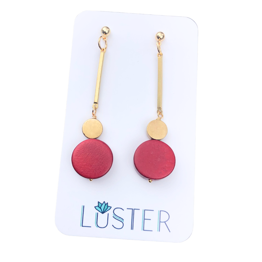 Geometric Brass Statement Earrings