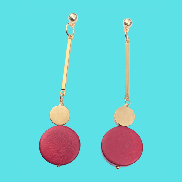 Geometric Brass Statement Earrings