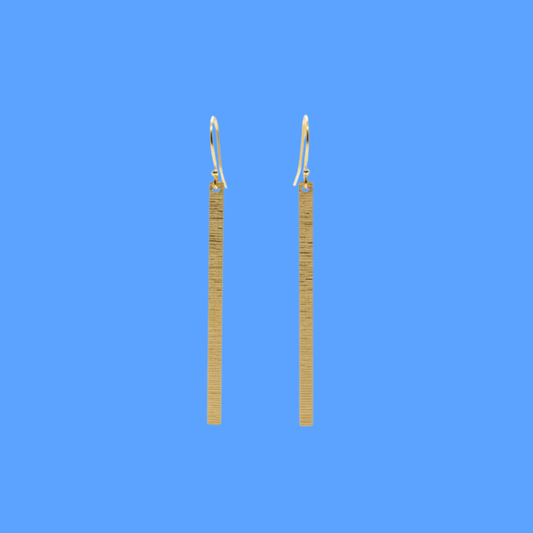 Simple Brass Long Stick Earrings