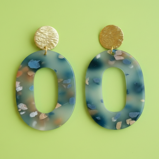 Acrylic Statement Loop Unique Lightweight Earrings