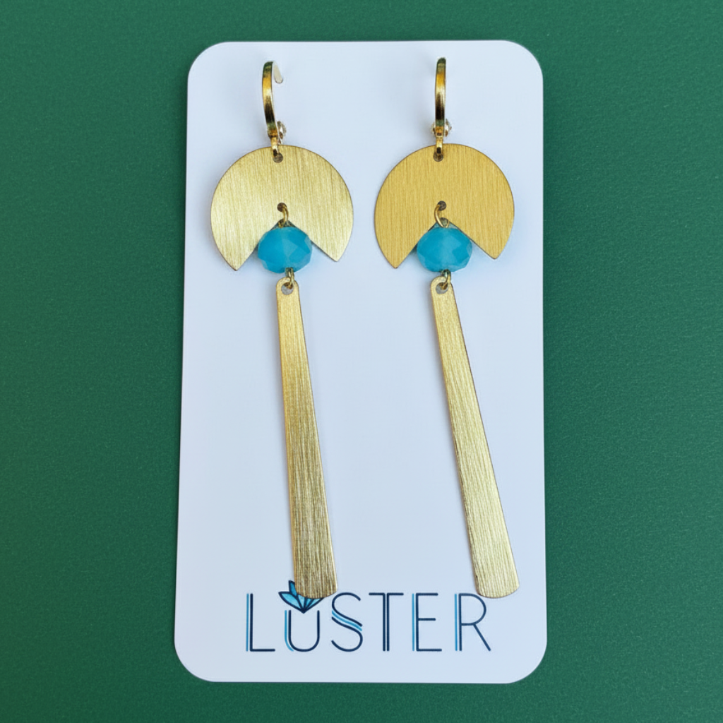Art Deco Brass Dangles