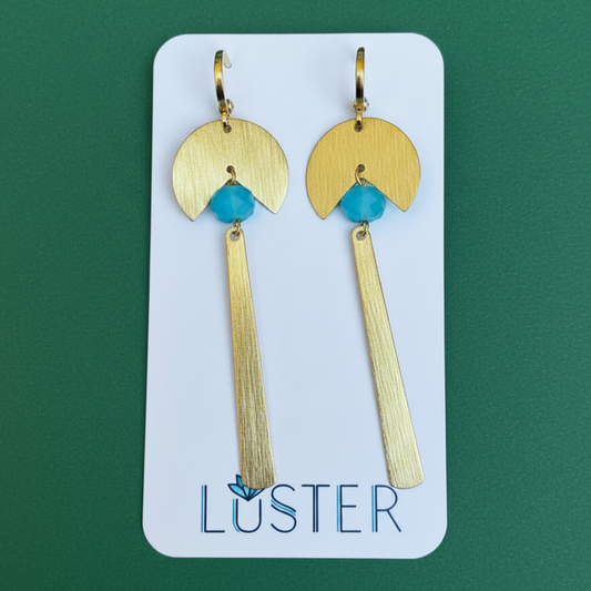 Art Deco Brass Dangles