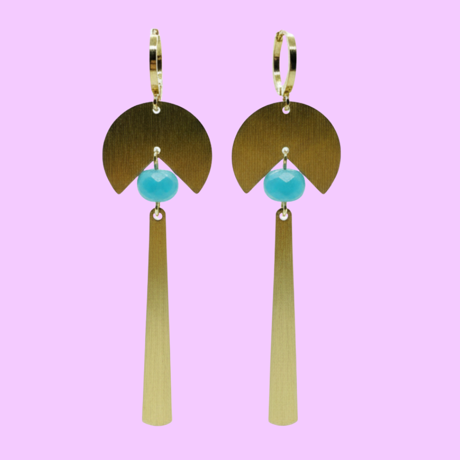 Art Deco Brass Dangles