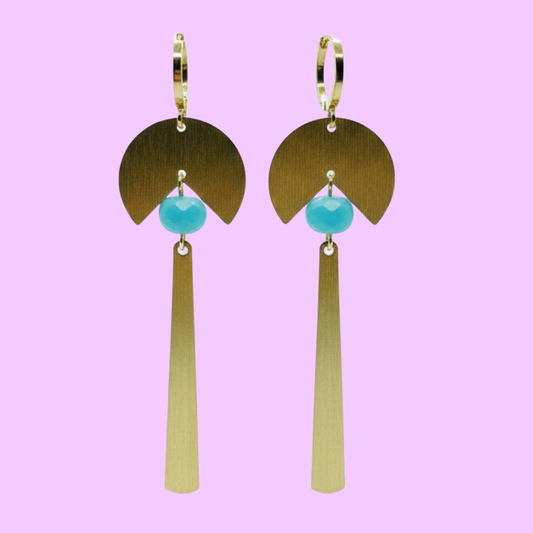 Art Deco Brass Dangles