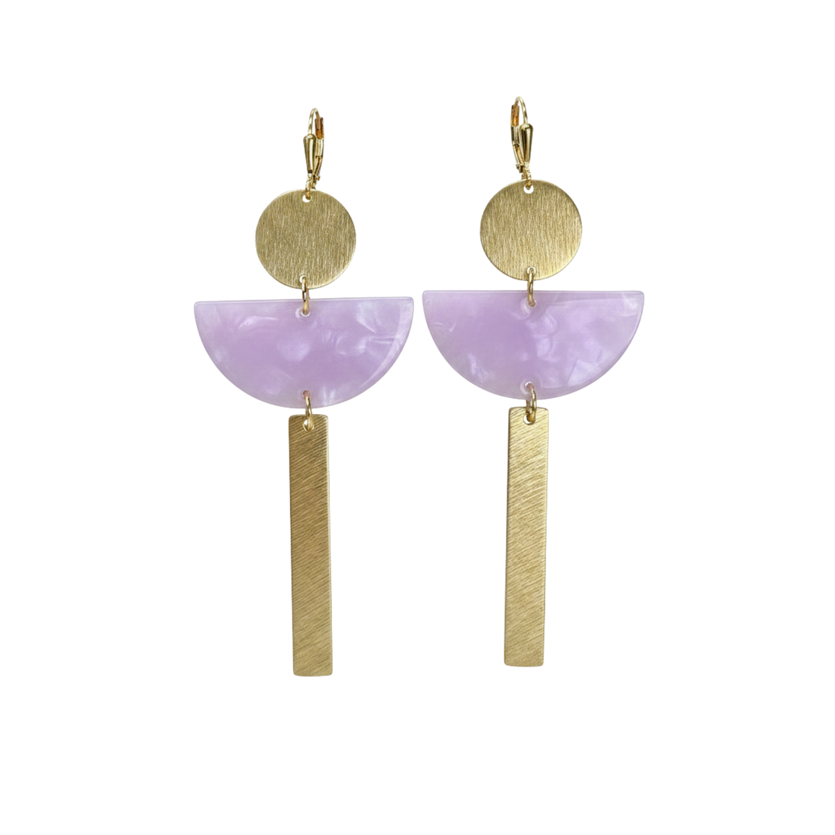 Brass + Acrylic Lightweight Earrings