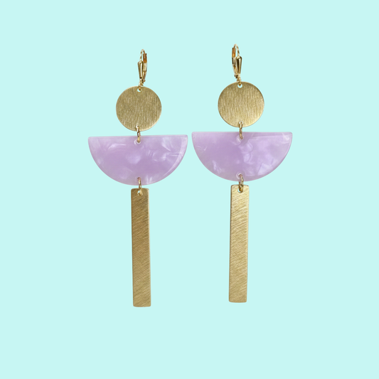 Brass + Acrylic Lightweight Earrings