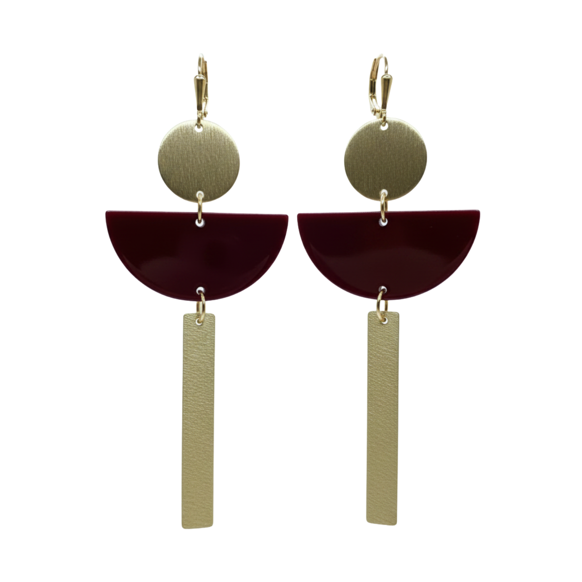 Brass + Acrylic Statement Earrings