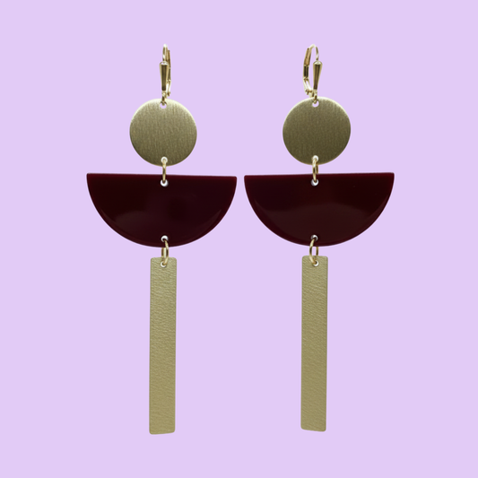 Brass + Acrylic Statement Earrings