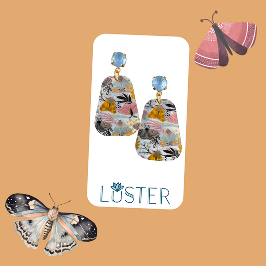 Magical Moth Floral Earrings