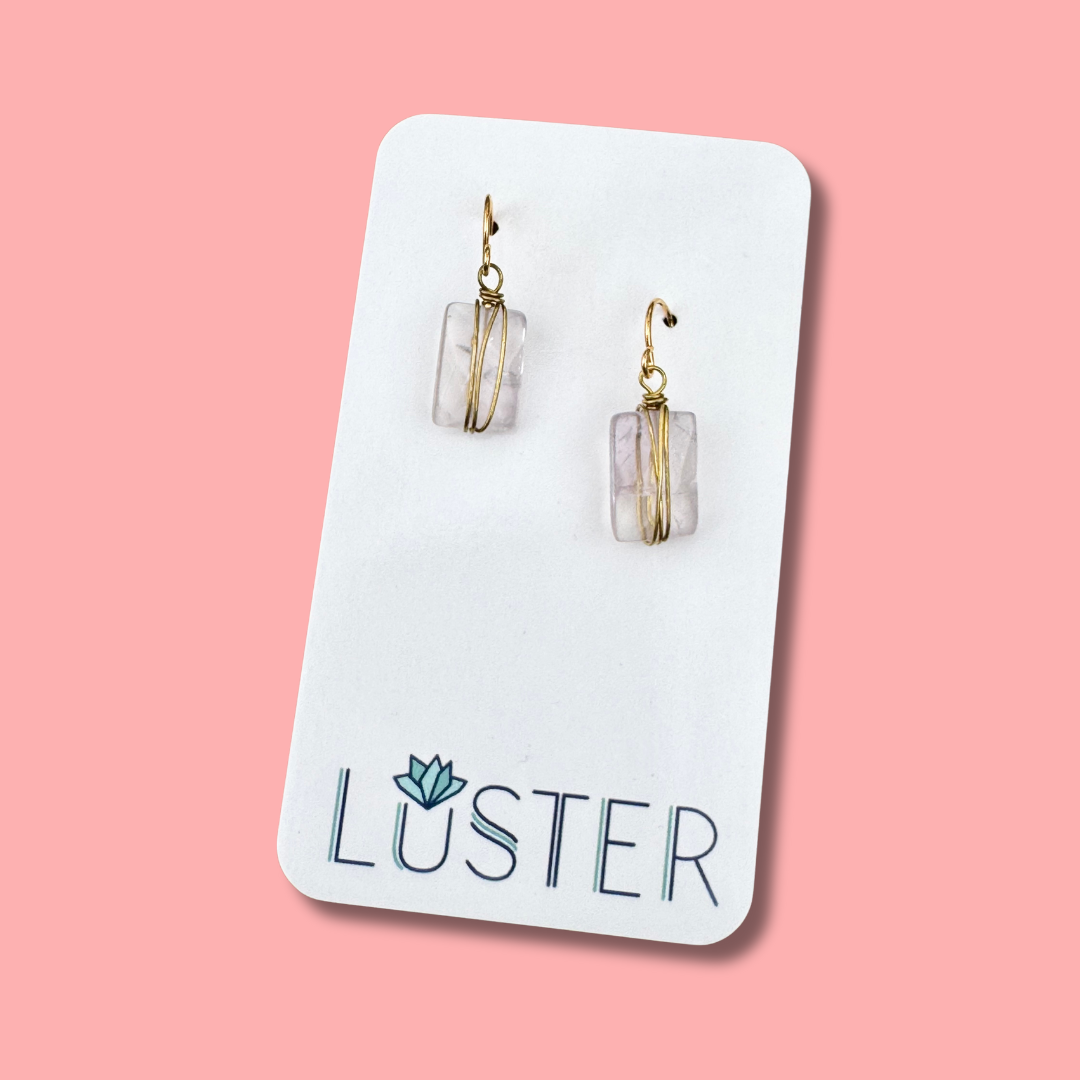 Amethyst Rectangle Drops