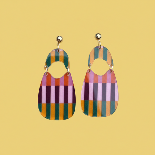 Fruit Stripe Statement Earrings