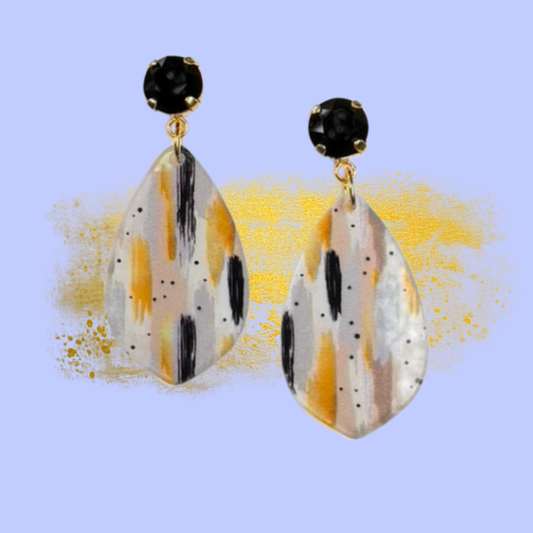 Watercolor Teardrop Earrings