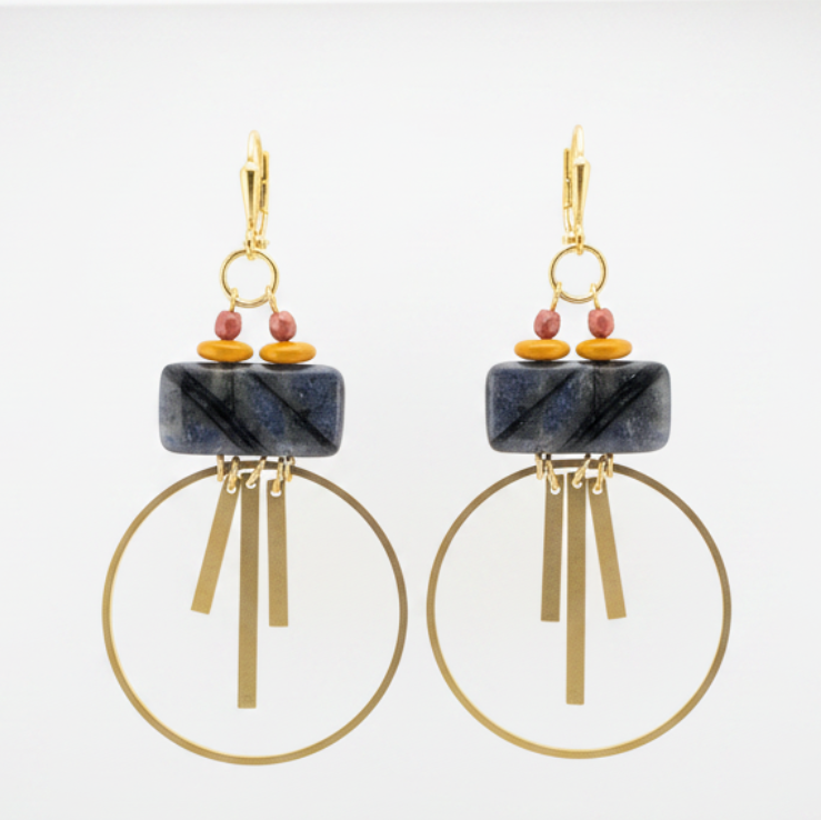 Brass Statement Earrings