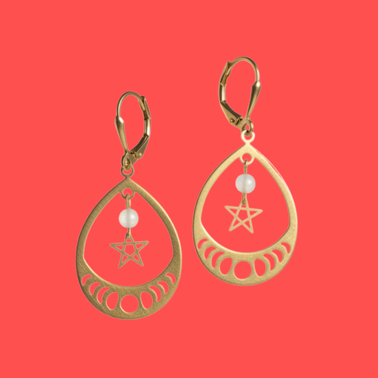 Celestial Moon Phase Teardrops