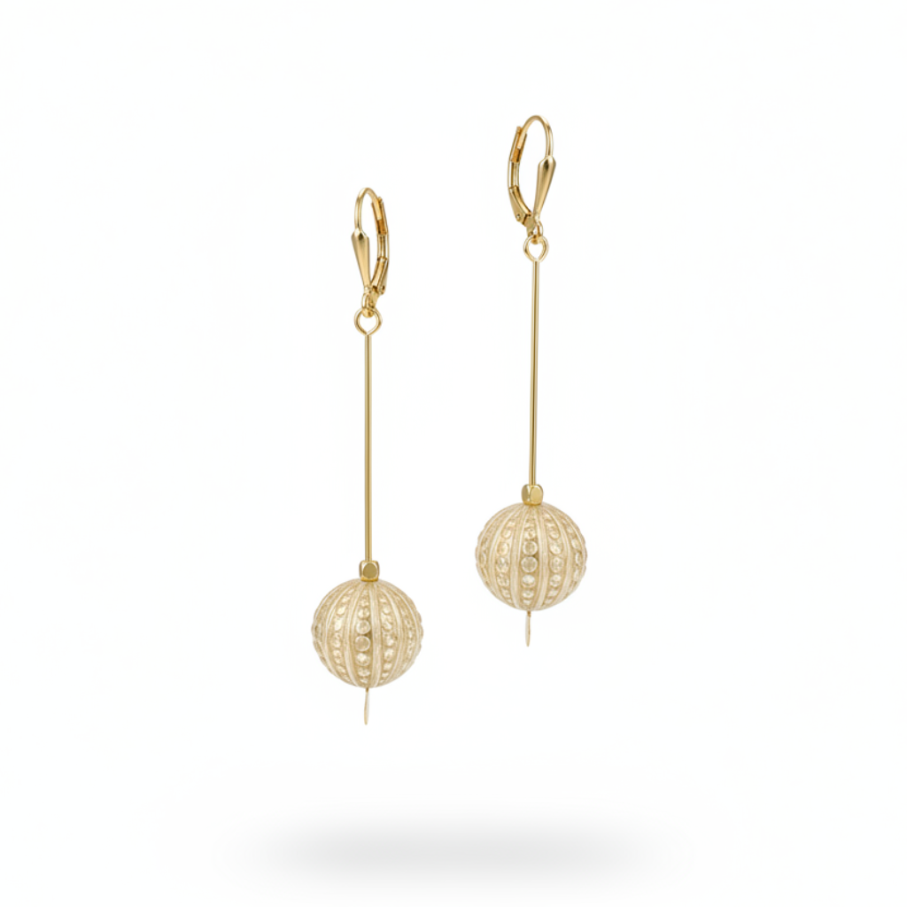 Hobnail Fluted Orb Dangles