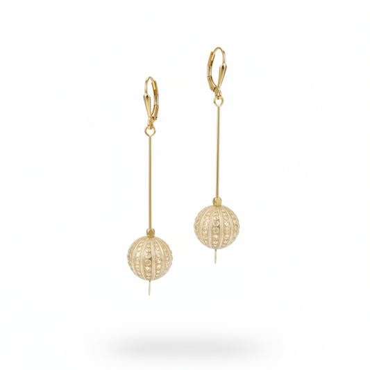 Hobnail Fluted Orb Dangles