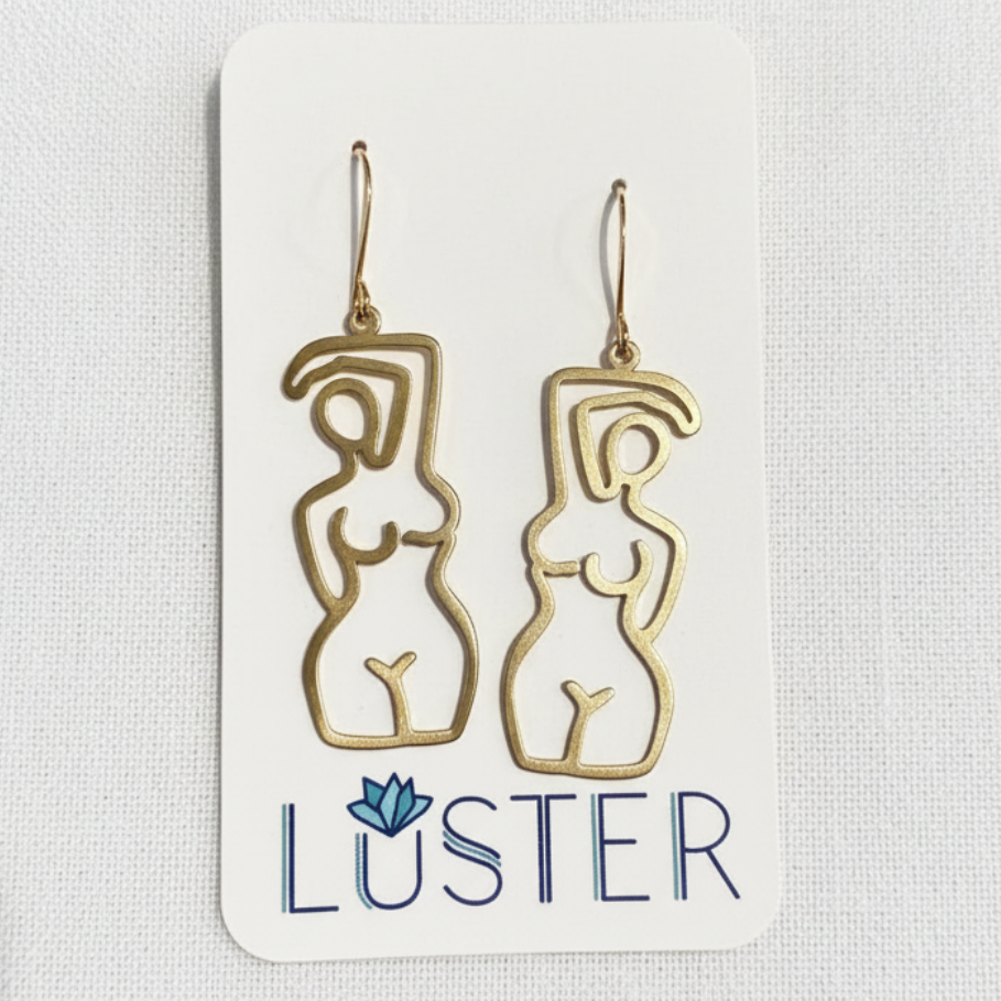 Empowered Women Femme Brass Earrings