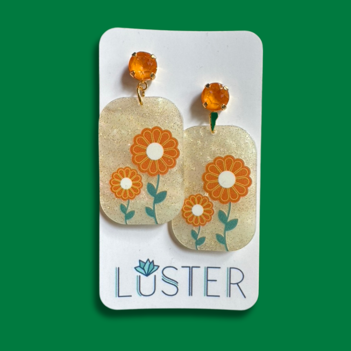 Fall Flower Drop Earrings
