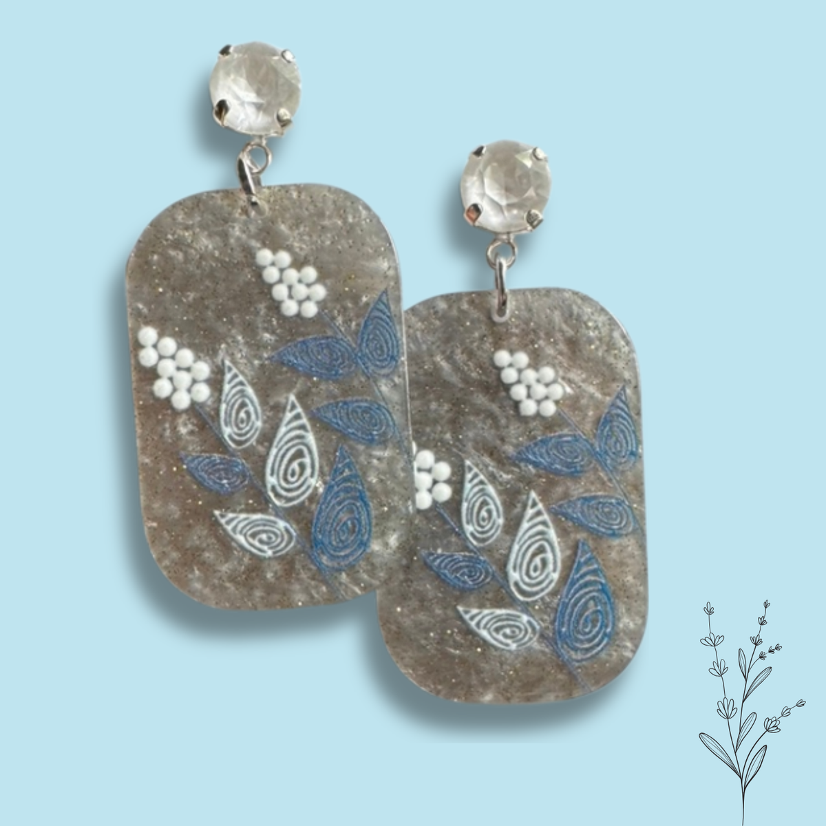 Acrylic Flower Drop Earrings