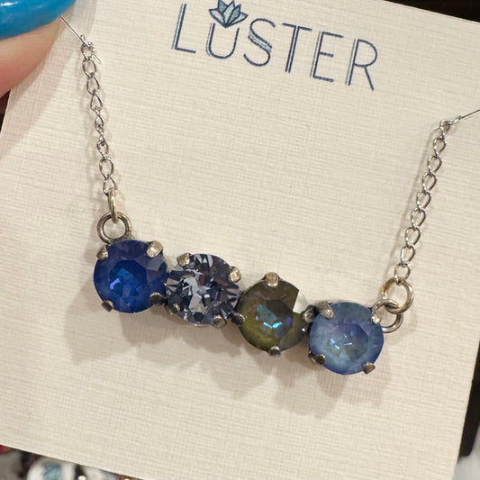 Mixed Blue Crystal Quartet Bar