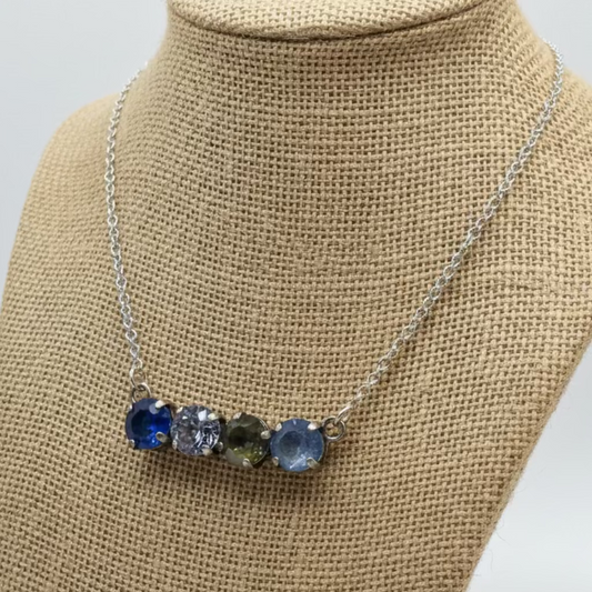 Mixed Blue Crystal Quartet Bar