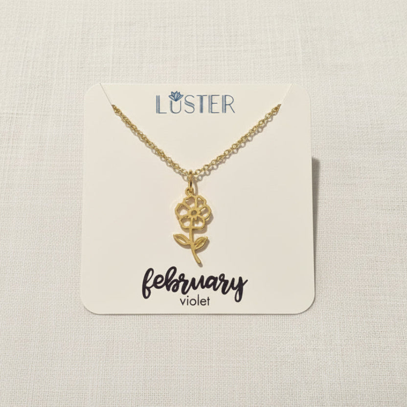 Birth Flower Pendant Necklace