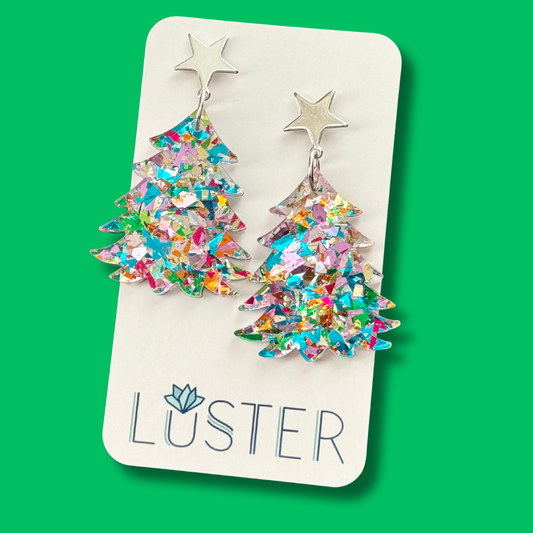 Holiday Confetti Tree Earrings