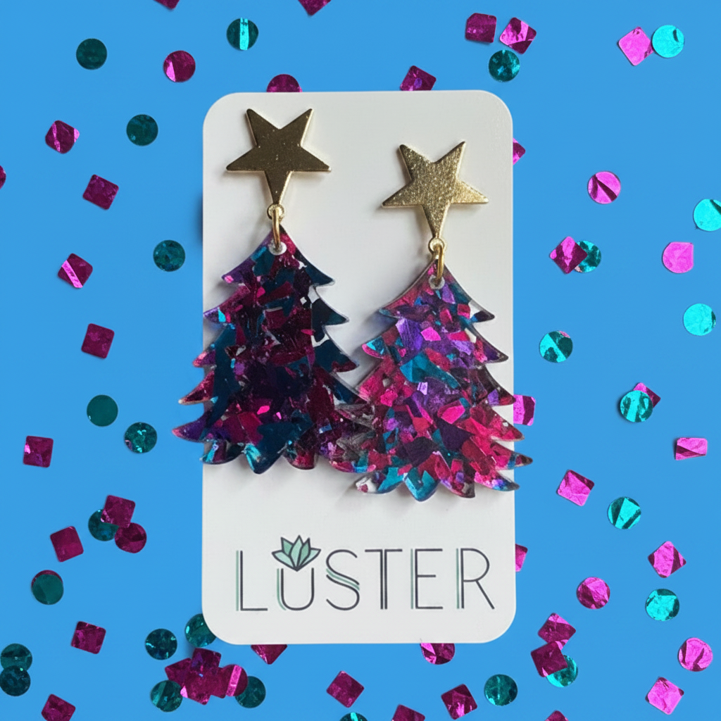 Holiday Confetti Tree Earrings