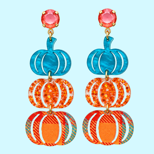 Stacked Pumpkin Earrings