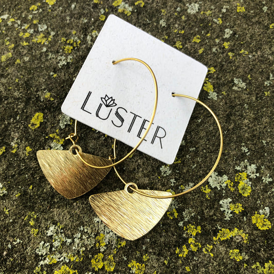 Brass Hoop Earrings