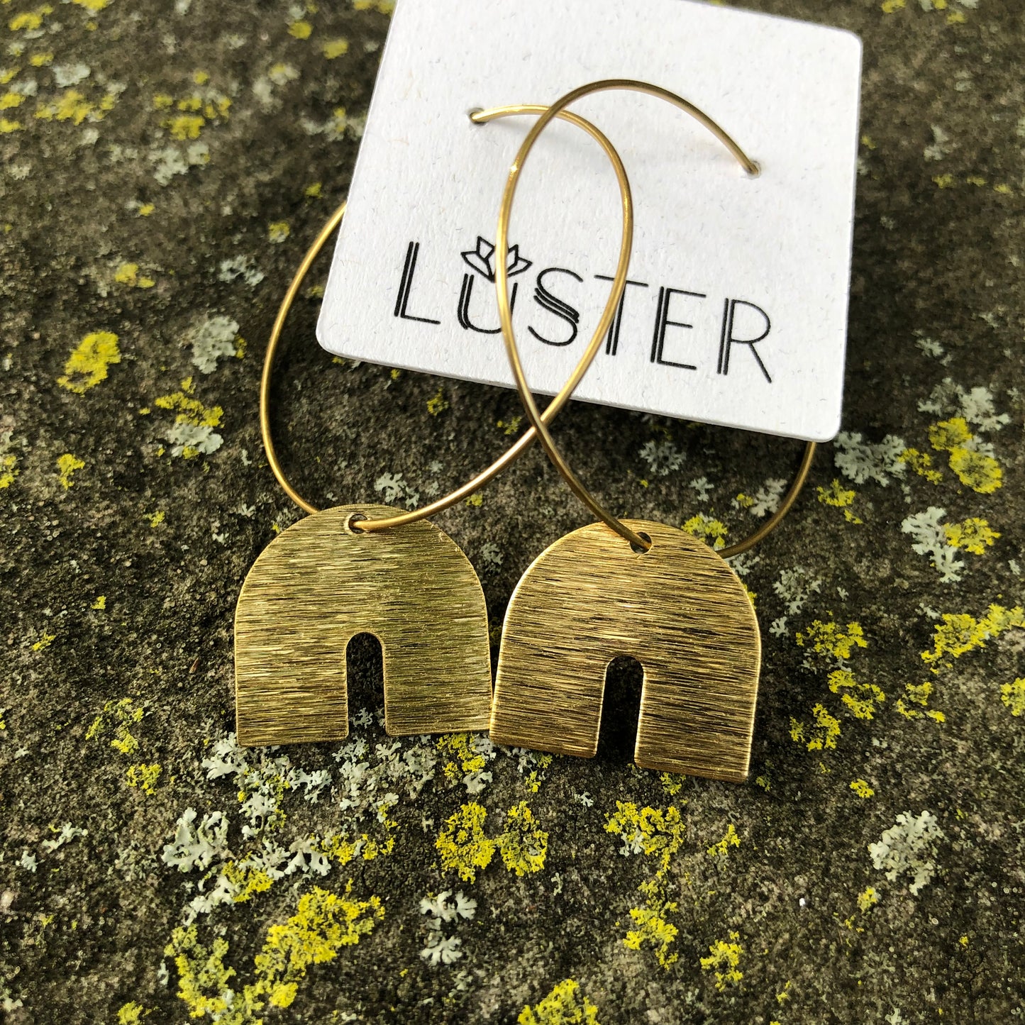 Brass Hoop Earrings