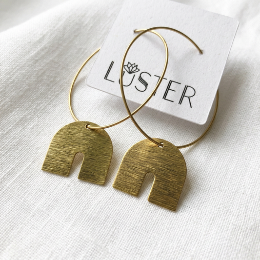 Brass Hoop Earrings