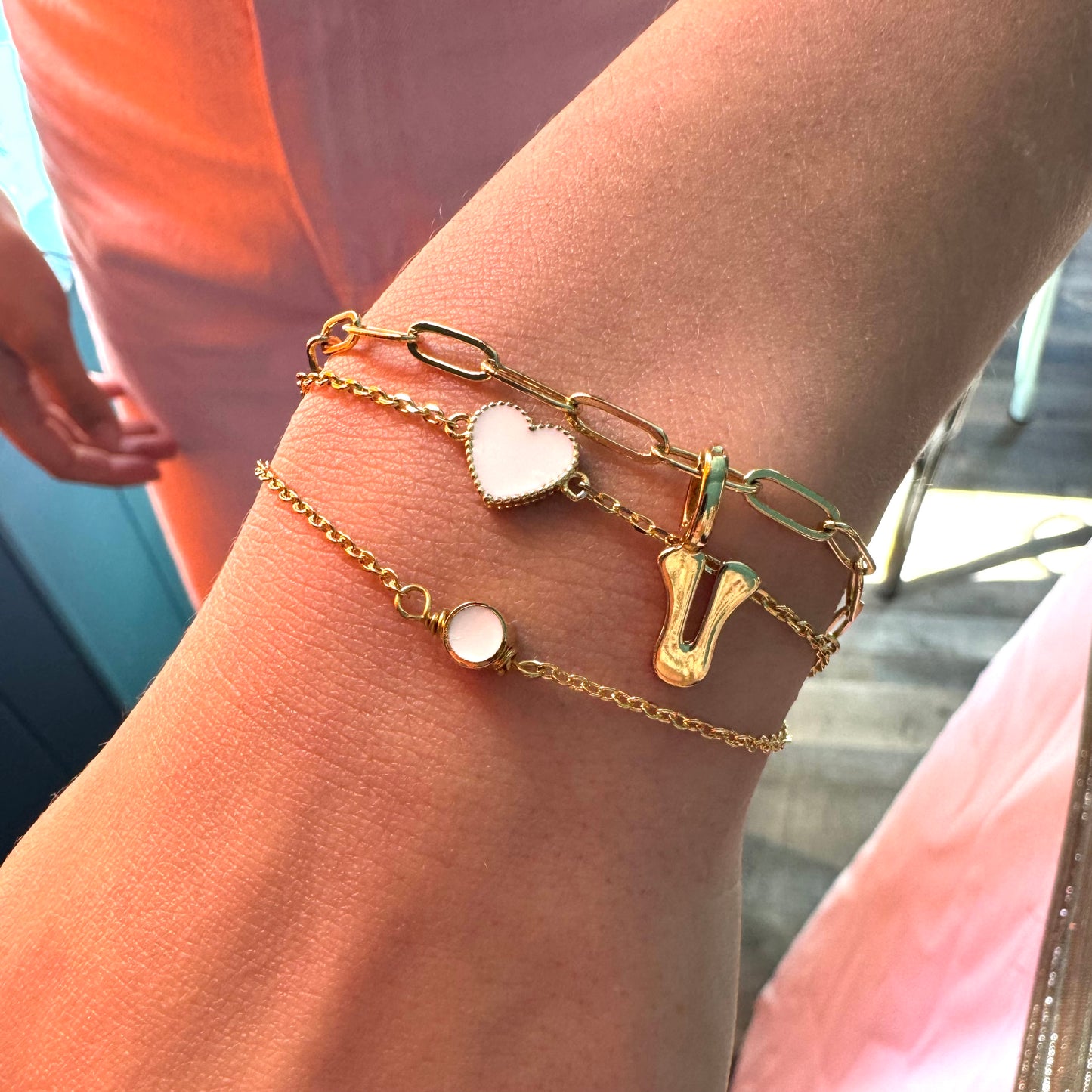 Barely There Enamel Heart Bracelet