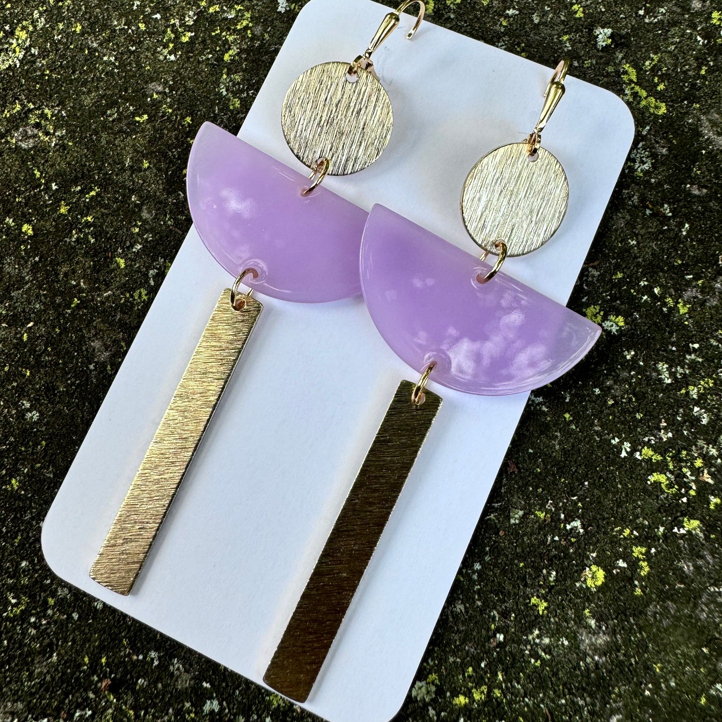 Brass + Acrylic Lightweight Earrings