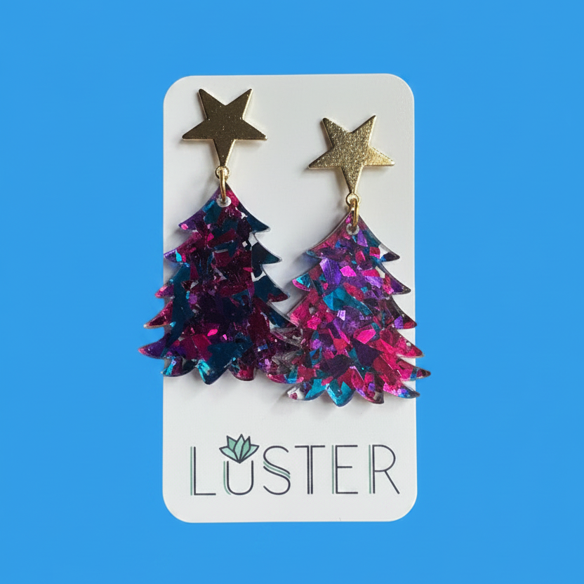 Holiday Confetti Tree Earrings
