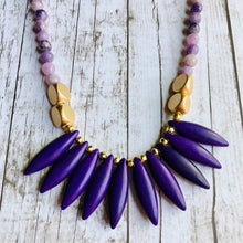 Amethyst Spike Necklace