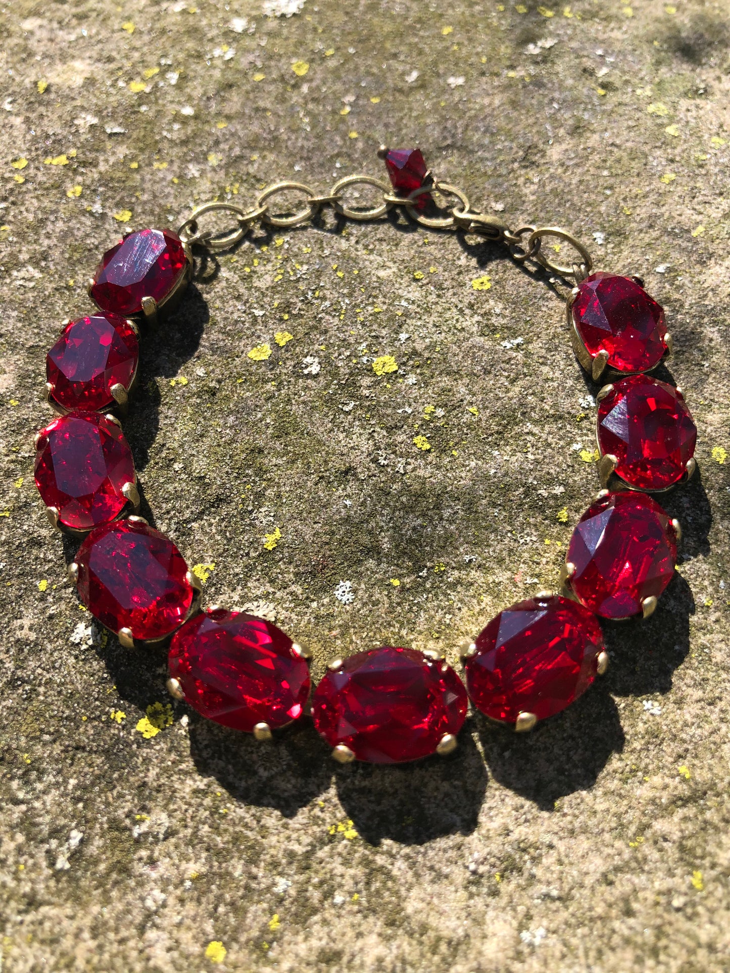 Siam Crystal Oval Bracelet