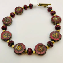 Crimson Red Glass Bracelet