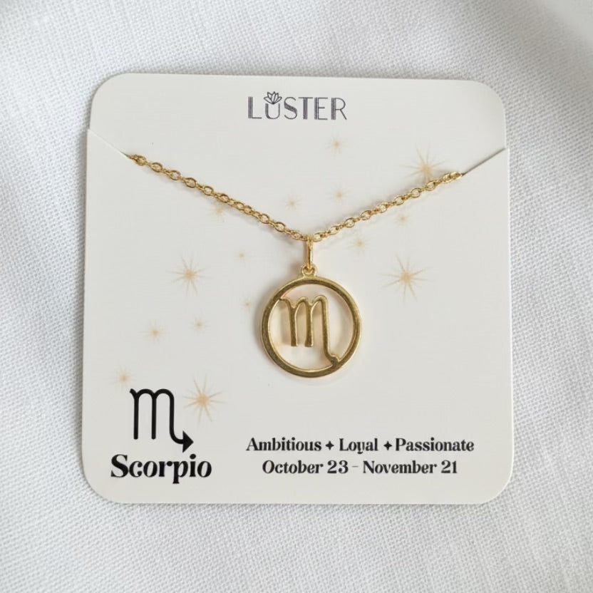 Zodiac Pendant Necklace