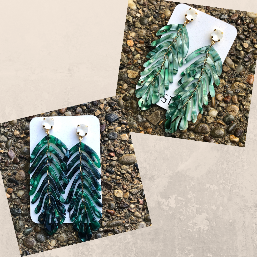 Long Leaf Earrings