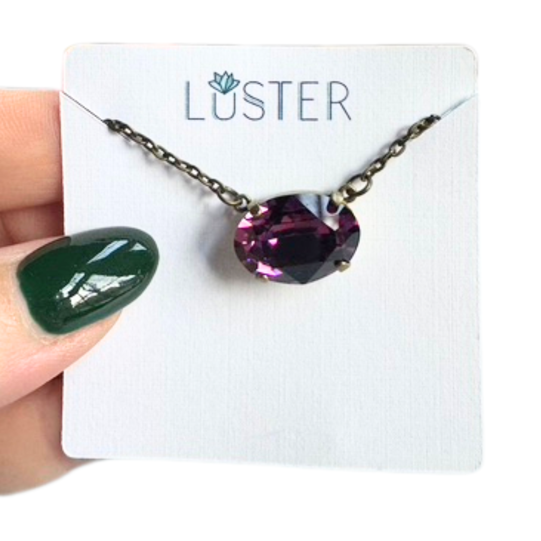 Amethyst Oval Pendant