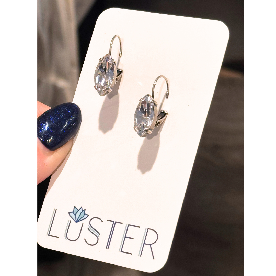 Crystal Navette Leverbacks