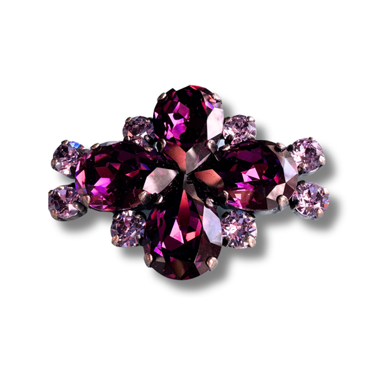 Amethyst Crystal Brooch