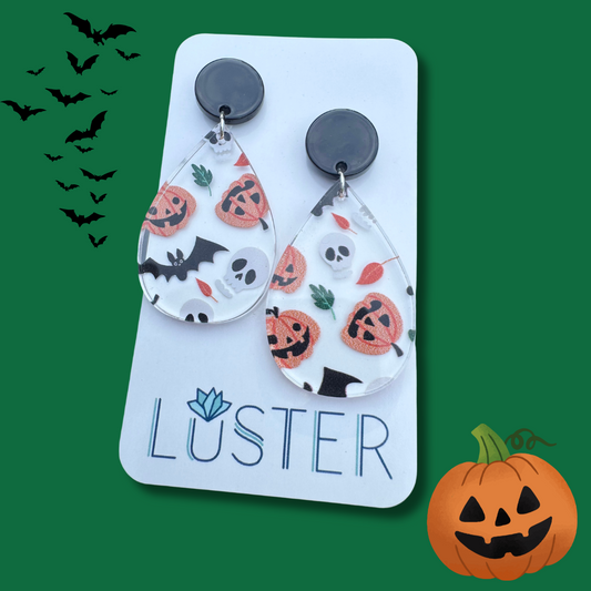 Halloween Teardrop Earrings
