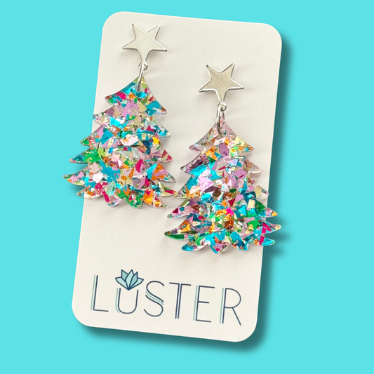 Holiday Confetti Tree Earrings