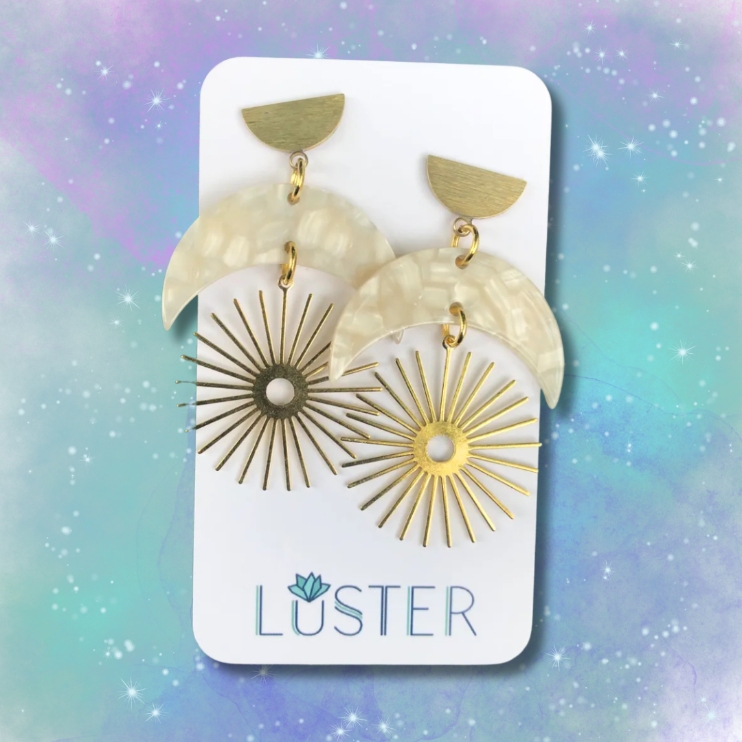 Moon Burst Statement Earrings