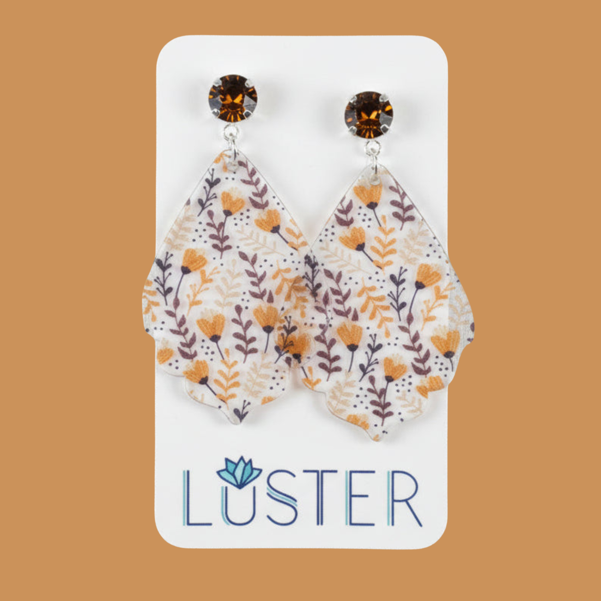 Fall Flower Drop Earrings